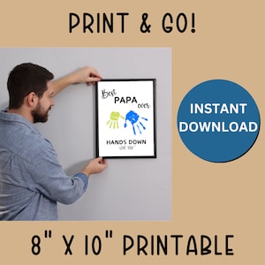 Presente de Dia dos Pais para impressão | arte de parede do dia dos pais | Presente de lembrança | Presente de aniversário imprimível para o papai | Download instantâneo | Melhor papai de todos os tempos