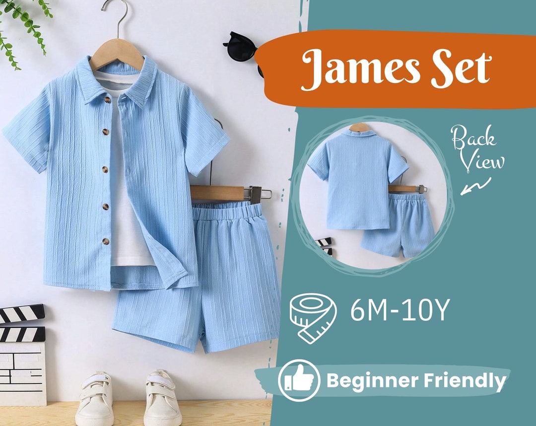 Summer Set Pattern for Kids, Shirt Pattern, Sewing Pattern Toddlers ...