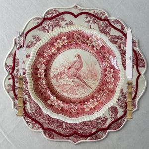 Charming French Countryside Embroidered Placemat  Add Rustic Elegance to Your Table! Tabledecor , Tablemat , Placemats:(40x40 cm)