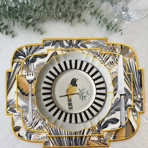 We brought the autumn pattern to your tables Placemat,tabledecor,tablemat,tabledecoration,yellow placamats 38x48 cm