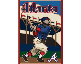 Atlanta Braves Baseball Matte Vertical Poster, Sports Wall Art, Atlanta Braves Decor, Sports Fans, Home Office Decoration