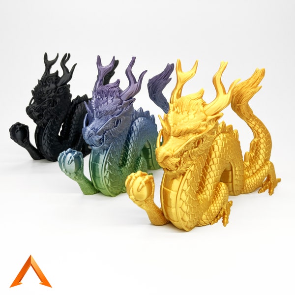 Statue de dragon chinois, décoration à poser imprimé en 3D