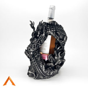 Drachenflaschenhalter, Weinflaschenständer, Tischdisplay 3D gedruckt