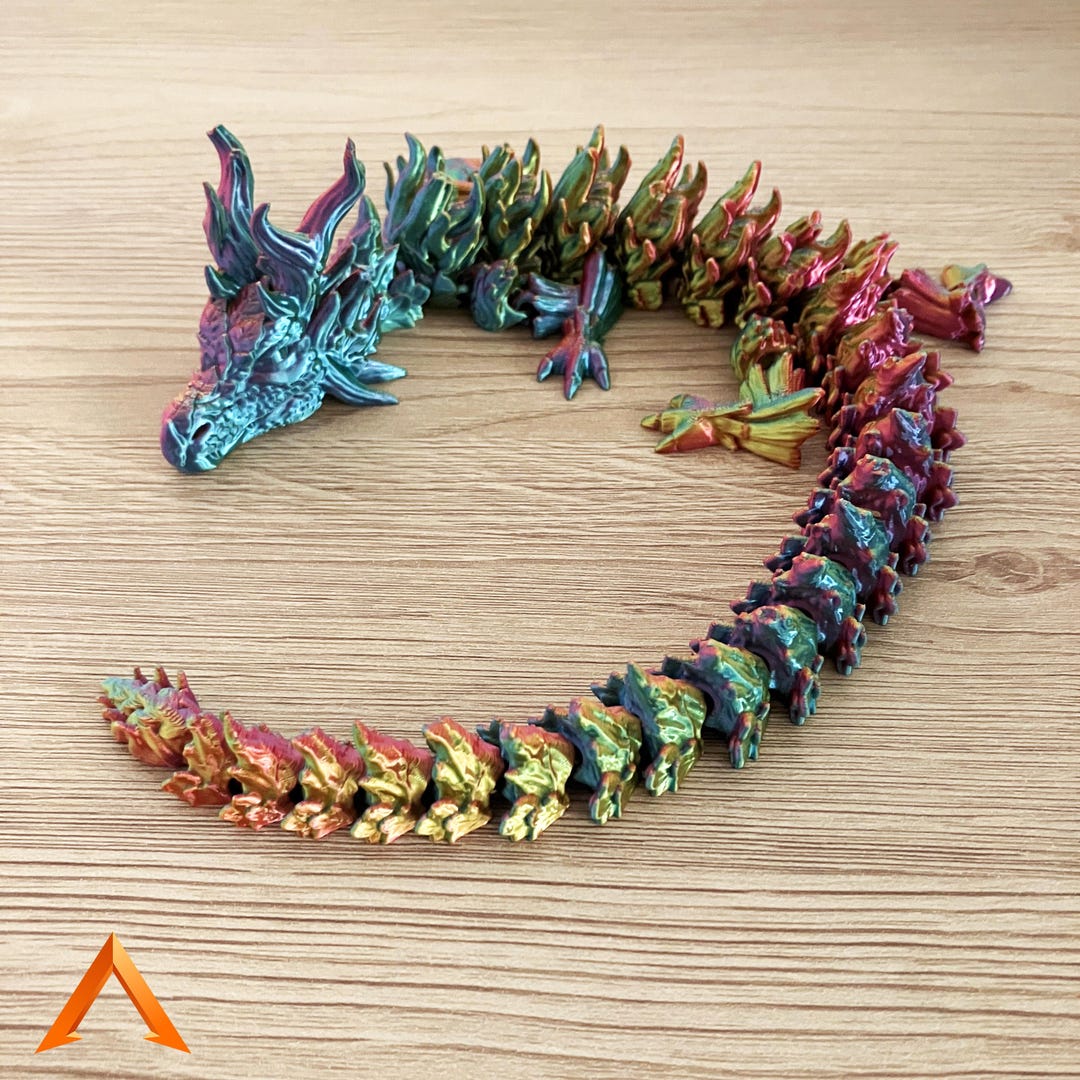 3D Printed Articulated Dragon, Zandhros Anti-stress - Etsy