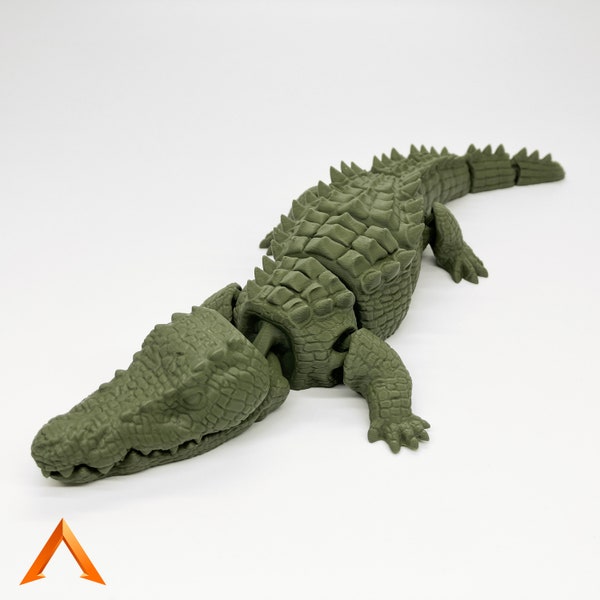 Crocodile articulé, jouet imprimé en 3D