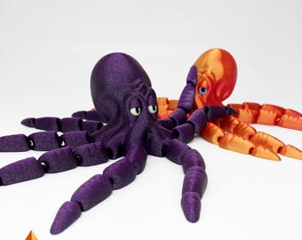 Articulated octopus, 3D printed flexible octopus