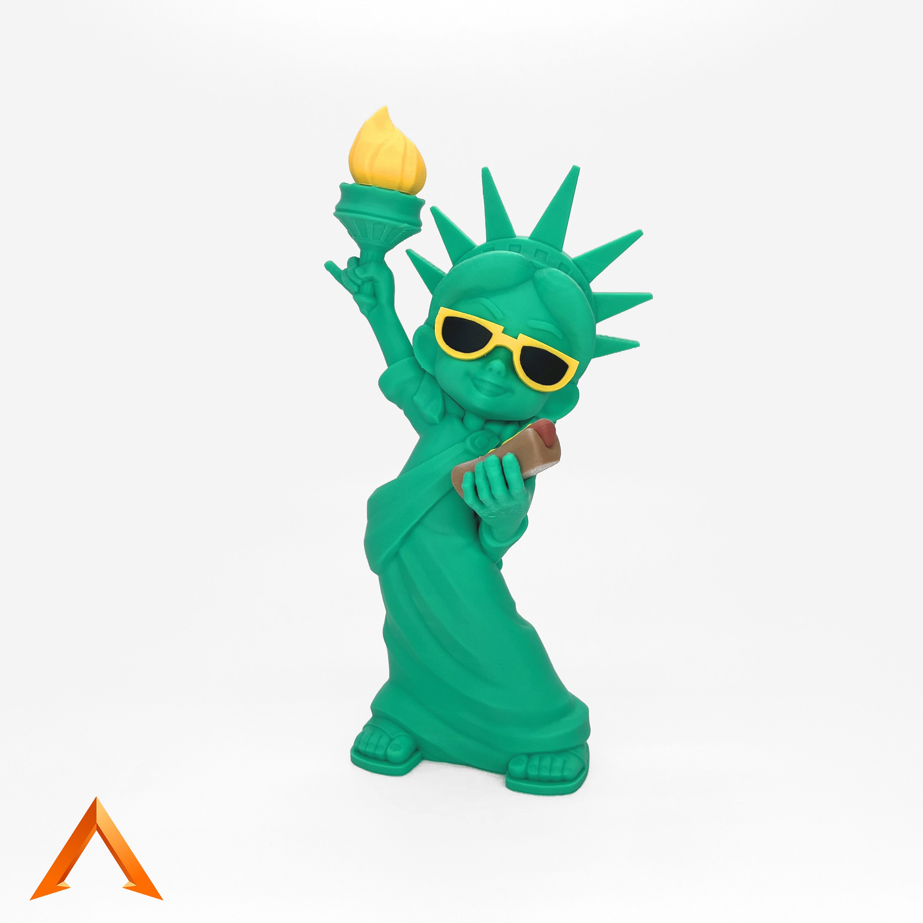3D Printed Cartoon Statue of Liberty, Decorative Statue With