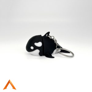 Llavero articulado de orca, bonito llavero impreso en 3D