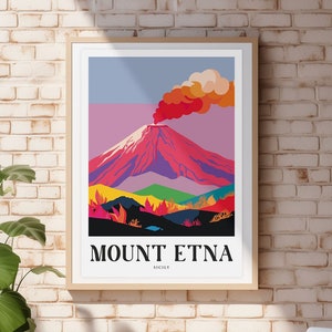 Monte Etna - Sicília - Poster / Impressão Digital Colorido. Os arquivos para download incluem todos os tamanhos em alta resolução.