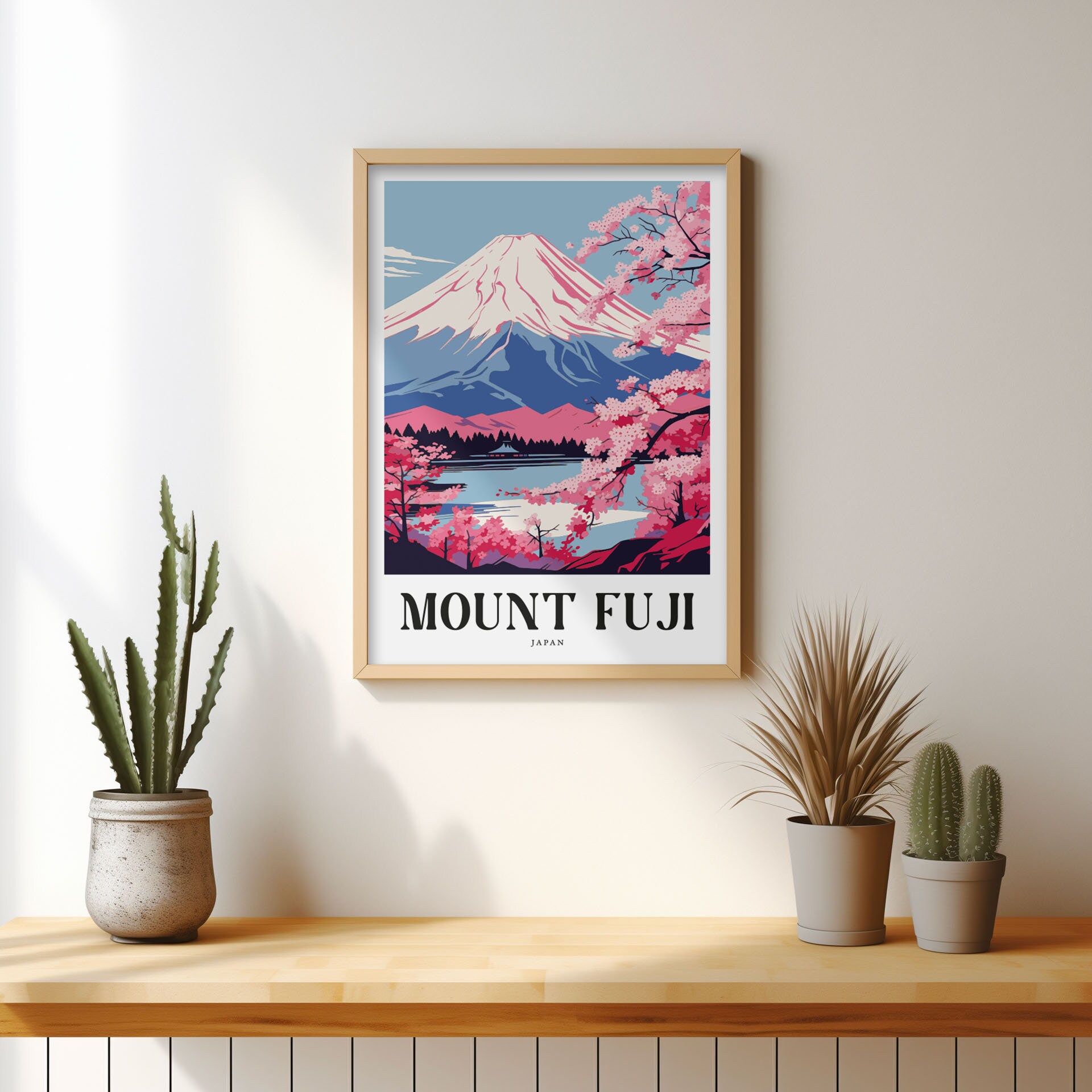 Mount Fuji Japan Art Print – Colourful Travel Poster (digital Download ...