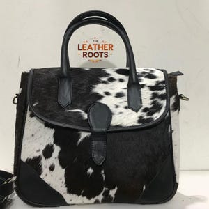 Tricolor Cowhide Leather Tote Bag: Boho Western Hair-On Purse