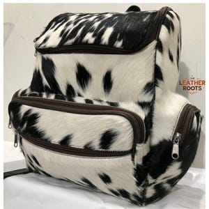 Handmade Cowhide Leather Backpack: Western Style Travel Bag