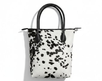 Cowhide Leather Tote Bag: Boho Western Hair-On Handbag