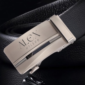 Personalized Belt Buckle, Custom Zinc Alloy Buckle, Silver Belt Buckle, Custom Anniversary Gift for Husband, Boyfriend, Custom Belt