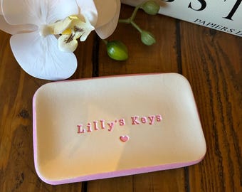Porta llaves personalizado - Porta joyas - Bandeja para joyas - Regalo hecho a mano