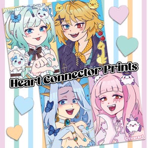 Impressões de coração Vtuber 4x6