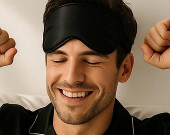 100% Mulberry Silk Sleep Mask| Luxury | 22 Momme Silk | Quality | Adjustable | Comfort| Blindfold