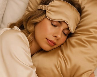 Slaapmasker van 100% moerbeizijde | Verstelbaar comfort | Luxe slapen | 22 Mama | Cadeaus