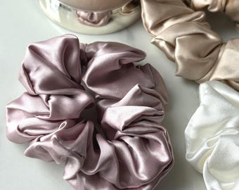 Set di 3 elastici per capelli in seta di gelso / Accessori per capelli di lusso / 22 momme / Regali di lusso