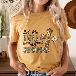 イエスのシャツ、私のイエスについてお話ししましょうTシャツ、クリスチャンTシャツ、信仰の祈りの十字架シャツ、クリスチャンの女の子への神のひまわりTシャツギフト