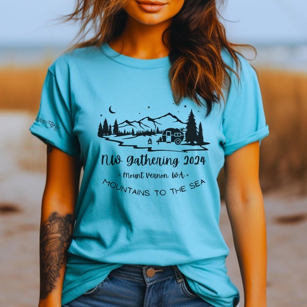 Custom Order - Northwest Gathering 2024 t-shirt / Sisters on the Fly NW Gathering shirt / Bella and Canvas Cotton Jersey Tshirt