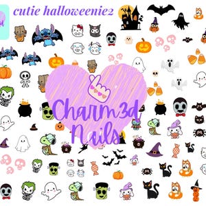 CuteHalloweenie | Nail Art Practice Sheet | Printable PDF Nail Art Guide | Nail Art Stencil | Nail Art Sticker Guide