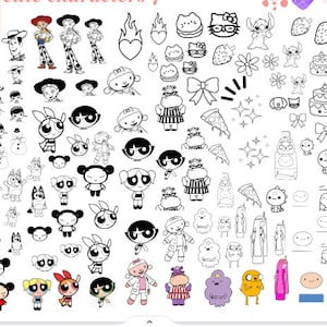 Charm3d Nail | Cute Character Digital Nail Art Guide | Nail Art Practice Guide | Nail Art Stencil PDF Practice Sheet Printable Nail Template