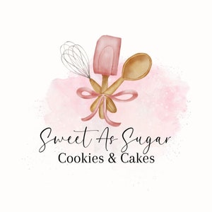 Bakery Logo | Baker Apron Logo | Whisk Logo Design | Premade Logo | Colorful Logo | Home Baker Logo | Logo Design | Watercolor Logo Design