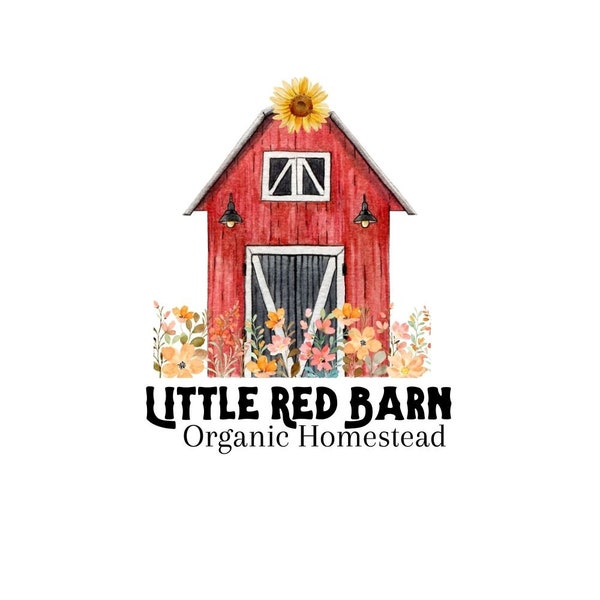 Farm Logo Logo | Premade Logo | Homestad Logo | Watercolor Barn Logo | Logo Design