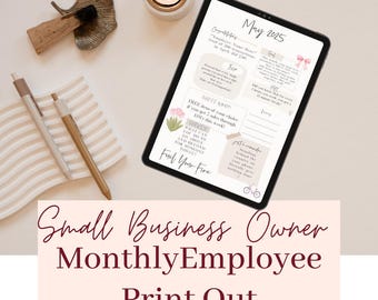 Employee Motivation Printout | Editable Canva Template (Digital Download)