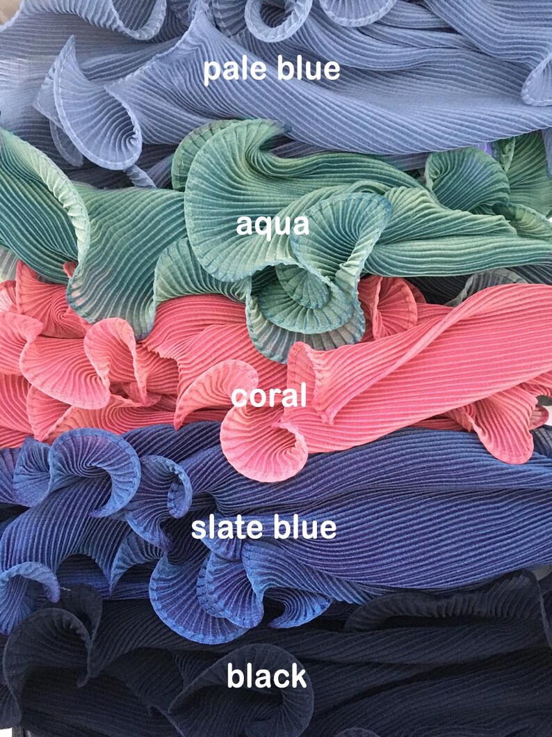 Sculptural Pleated Chiffon Scarf image 6