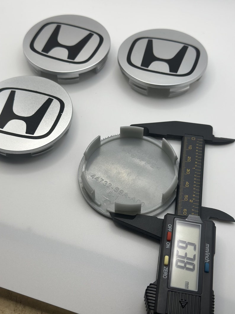4pcs for Honda Civic Accord CRV Silver Black 69mm Wheel Emblem Hub