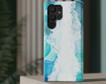 iPhone | Samsung | Blue Watercolor | Abstract Case | Unique Pattern | Impact-Resistant Case | Classy
