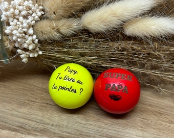Cochonnet à personnaliser avec le texte/ motif de votre choix. Pétanque