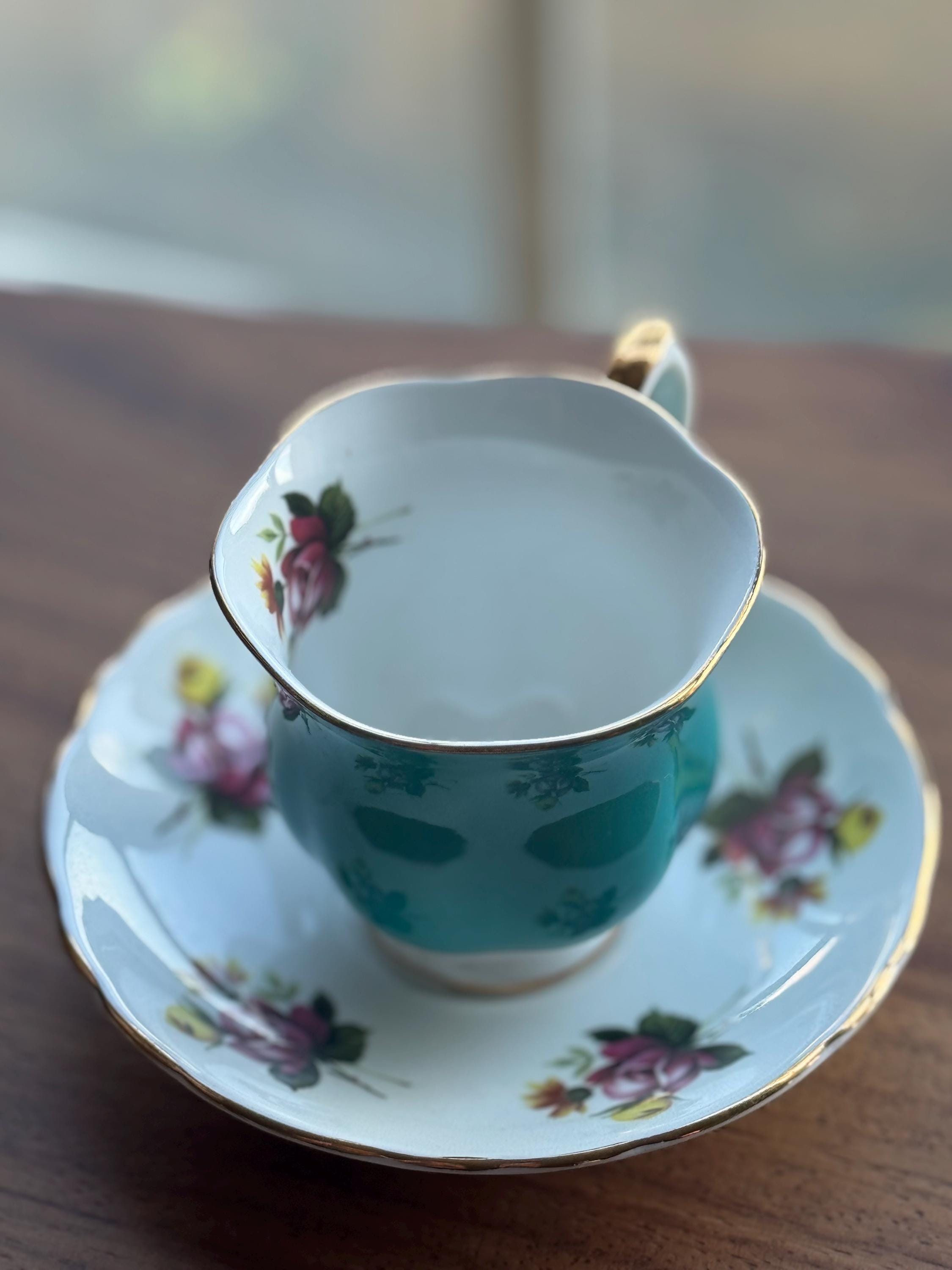 Crown Staffordshire Rose - Etsy