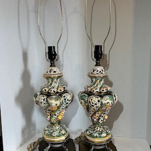 Capodimonte Porcelain Table Lamps