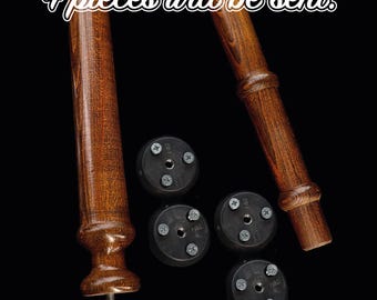 Patas de mesa de madera de estilo moderno de mediados de siglo - Tamaño y color personalizados - Juego de 4