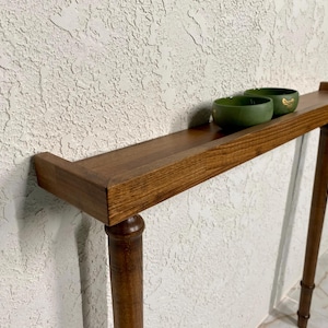 Handmade Beech & Hornbeam Wood Console Table: Hallway Living Room Entryway