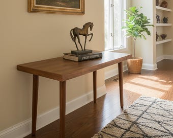 Handmade Hornbeam Wood Coffee Table: Durable Living Room Furniture