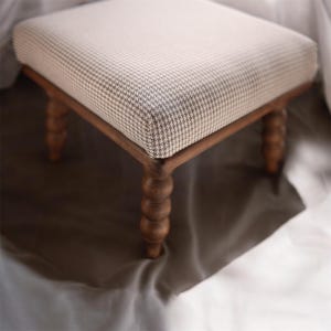 Handmade Puff, A Stylish Option for Your Room, Modern and Comfortable Design, Handmade Soft Puff With Wooden Legs, Comfortable Furniture
