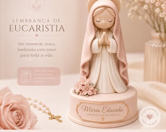 Souvenir religioso personalizzato | Madonna 3D con nome | Regalo cattolico per battesimo, comunione, cresima e altre occasioni