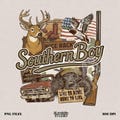 Southern Boy Collage PNG, Western Hunting Sublimation, Duck Deer Dog Truck Design, Local Boy Vintage Graphic, Camo Country Design for Shirts product logo