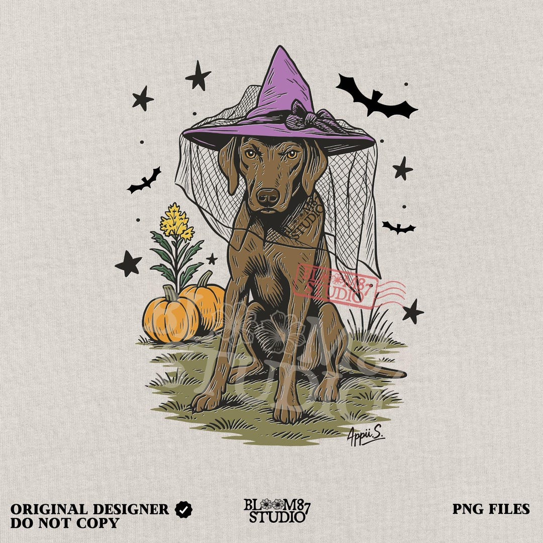 Halloween Witch Dog PNG Sublimation, Fall Pumpkin Labrador Clipart ...