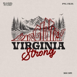 Virginia Strong Png, Appalachia Strong PNG, Stronger than strom, Virginia, Tennessee, Kentucky PNG, Sublimation Design Download, Western