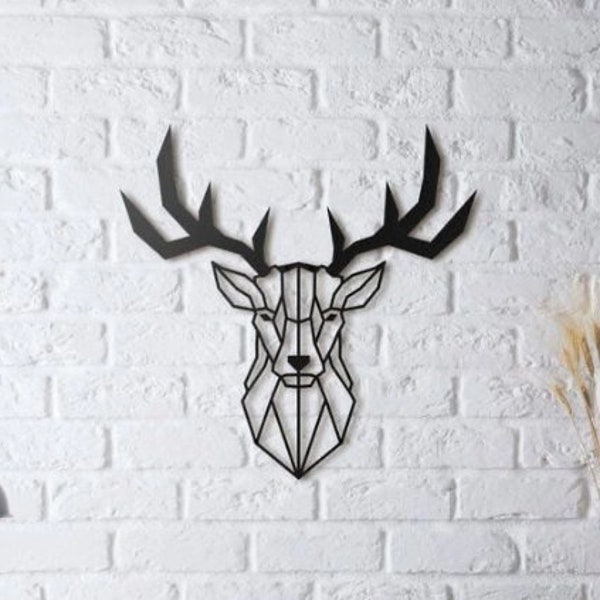 Wall art Cerf personnalisable - Décoration Murale en Relief 3D, Art Moderne en PLA