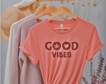 Good Vibes T-shirt, Retro Shirts, Inspirational Tee, Positive Shirts, Good Vibes Only Oversized Tshirt