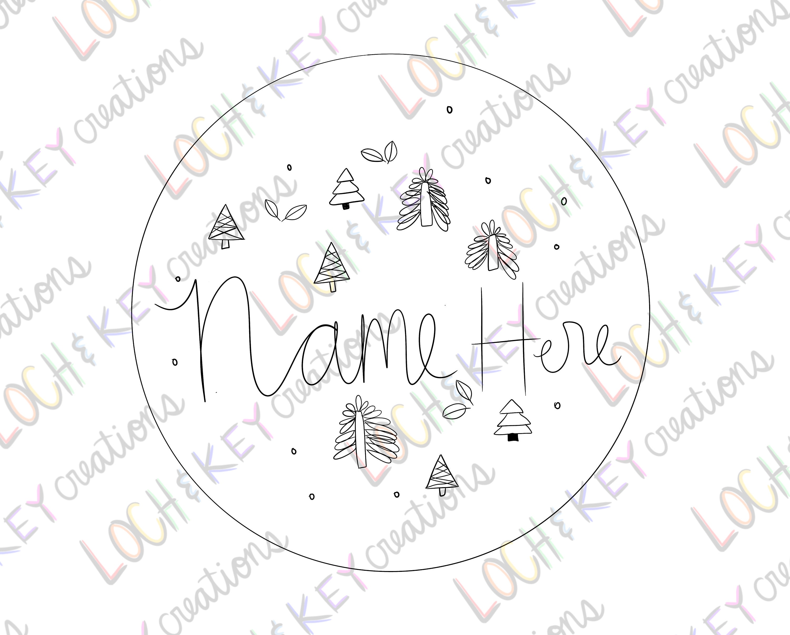 Embroidered Name Sign Pattern - Digital Pattern - Embroidery Wall Art ...