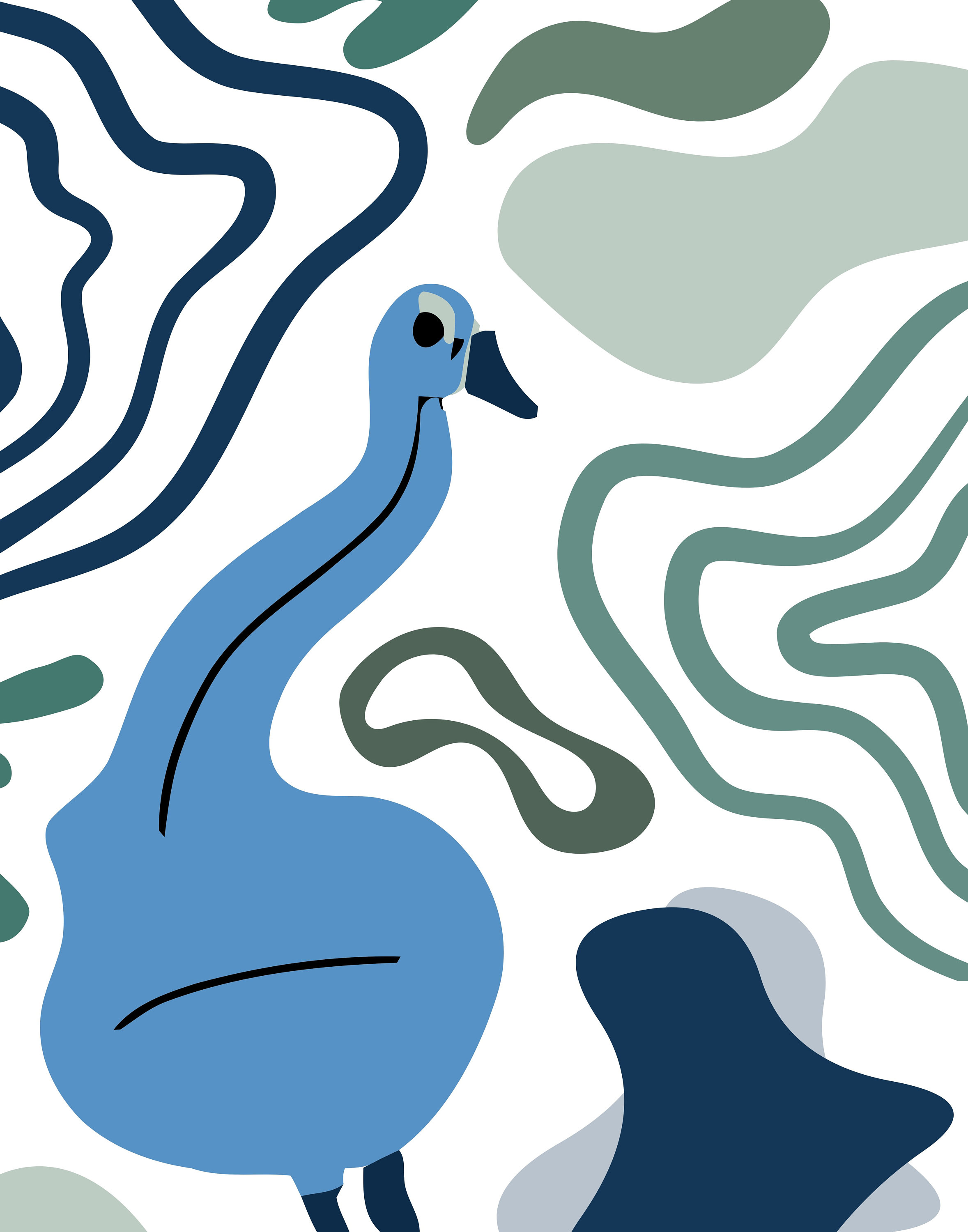 Goose Art Print Abstract Goose Wall Art Printable Abstract Art Digital ...