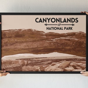 Canyonlands National Park Art Print Canyonlands Wall Art Mesa Arch Poster Moab Utah Wall Art National Park Travel Poster Utah Poster