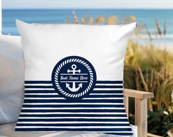 Federa Cuscino Nautica Quadrata Con Scritta 'Life Is Better On The Board' – Per Barca O Divano